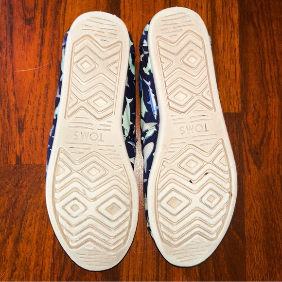 Toms Alpargata Blue Depths Shark Waters Women’s Shoes Size 6 - Picture 8 of 10
